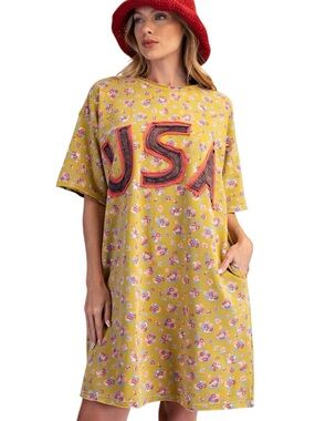 164:  EASEL NWT “USA” DRESS HONEY BEE (C)